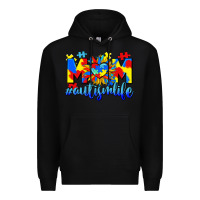 Black Mom Autism life Premium Hoodie - CowGirlArtShop