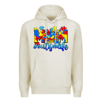 Oatmeal Heather Mom Autism life Premium Hoodie - CowGirlArtShop