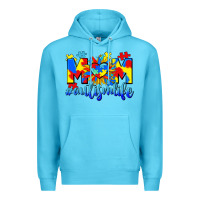 Ocean Blue Mom Autism life Premium Hoodie - CowGirlArtShop