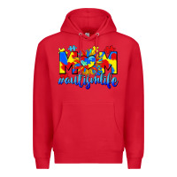 Red Mom Autism life Premium Hoodie - CowGirlArtShop