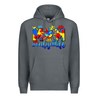 Rock Mom Autism life Premium Hoodie - CowGirlArtShop
