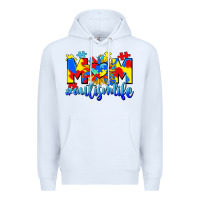 White Mom Autism life Premium Hoodie - CowGirlArtShop