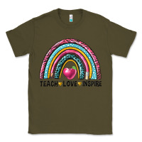 Army Green rainbow teach love inspire Classic Tee - NancyCooperArtShop