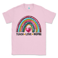 Bubblegum Pink rainbow teach love inspire Classic Tee - NancyCooperArtShop