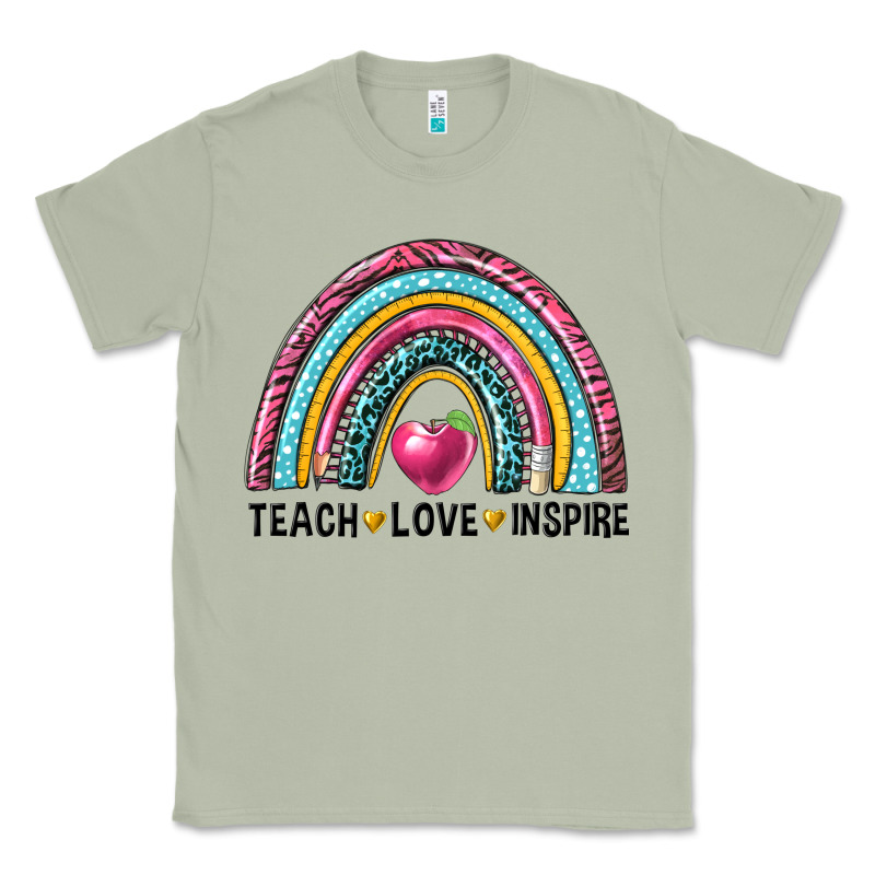 Rainbow Teach Love Inspire Classic Tee by NancyCooperArtShop | Teevron