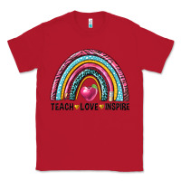 Red rainbow teach love inspire Classic Tee - NancyCooperArtShop