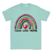 Seafoam rainbow teach love inspire Classic Tee - NancyCooperArtShop