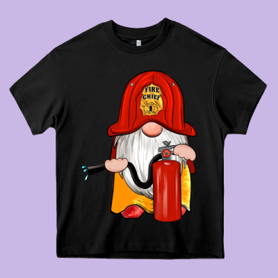 Firefighter Gnomes Heavy Core Tee Designed By Artiststas