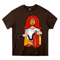 Chocolate Brown firefighter gnomes Heavy Core Tee - Artiststas