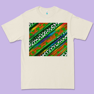 St Patricks Day Leopard Rainbow Premium Tee Designed By Artiststas