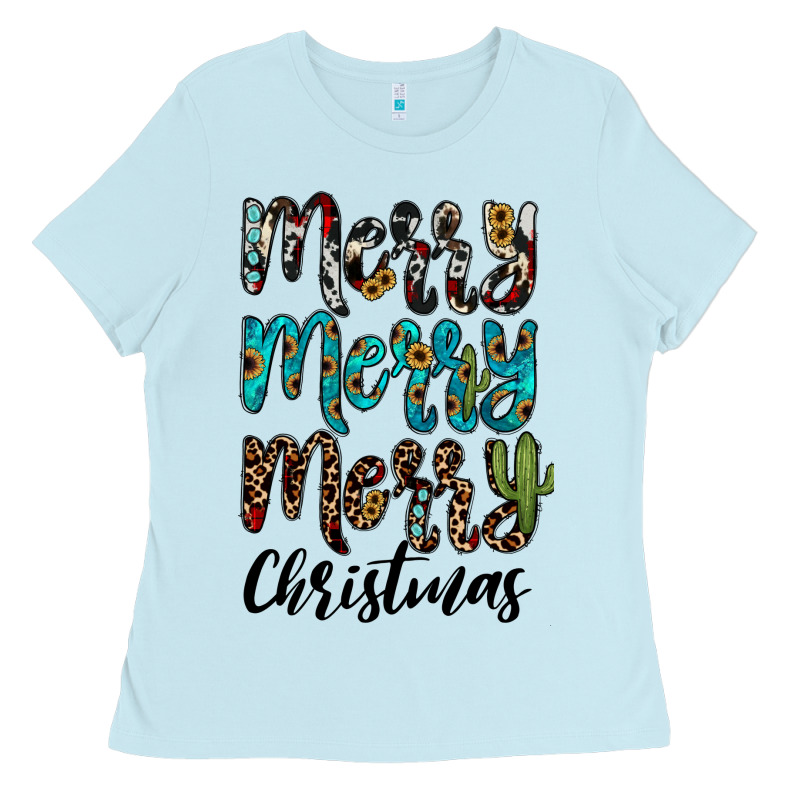Merry Christmas Ladies Tee by JahusDesignShop | Teevron