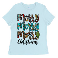 Baby Blue merry christmas Ladies Tee - JahusDesignShop