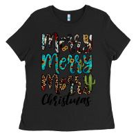 Black merry christmas Ladies Tee - JahusDesignShop