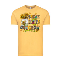 Vintage Mustard break your limits and outgrow yourself Vintage Tee - NancyCooperArtShop