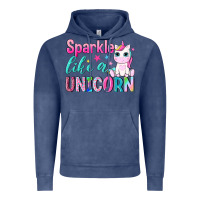 Vintage Denim sparkle like a unicorn Vintage Hoodie - NancyCooperArtShop