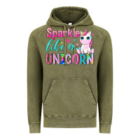 Vintage Olive sparkle like a unicorn Vintage Hoodie - NancyCooperArtShop