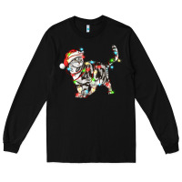 Black christmas american shorthair cat Long Sleeve Tee - LillyAllenDesigns