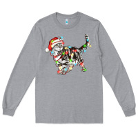 Heather Grey christmas american shorthair cat Long Sleeve Tee - LillyAllenDesigns