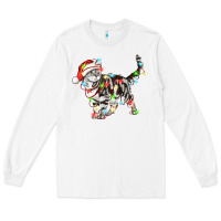 White christmas american shorthair cat Long Sleeve Tee - LillyAllenDesigns