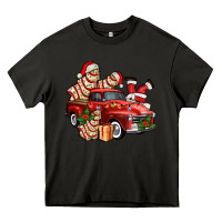 Asphalt christmas tree cake with farm track and santa ado Heavy Core Tee - AdoDesignShop