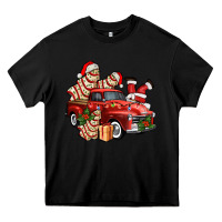 Black christmas tree cake with farm track and santa ado Heavy Core Tee - AdoDesignShop