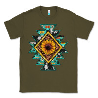 Army Green aztec leopard sunflower Classic Tee - JahusDesignShop