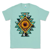 Seafoam aztec leopard sunflower Classic Tee - JahusDesignShop