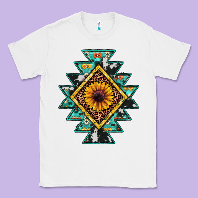 Aztec Leopard Sunflower Classic Tee Designed By Jahusdesignshop