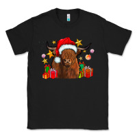 Black festive highland cow Classic Tee - CowhideDigitalArt