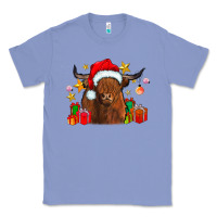 Colony Blue festive highland cow Classic Tee - CowhideDigitalArt