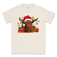 Natural festive highland cow Classic Tee - CowhideDigitalArt