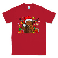 Red festive highland cow Classic Tee - CowhideDigitalArt