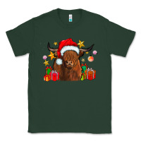 Sports Green festive highland cow Classic Tee - CowhideDigitalArt