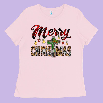 Merry Christmas Ladies Tee Designed By Jahusdesignshop