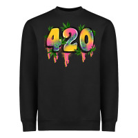 Black 420 cannabis Heavyweight Sweatshirt - Artiststas