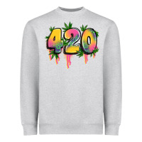 Heather Grey 420 cannabis Heavyweight Sweatshirt - Artiststas