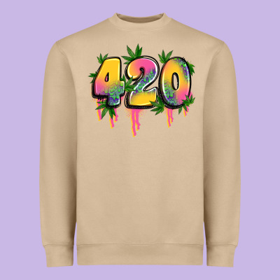 420 Cannabis Heavyweight Sweatshirt Designed By Artiststas