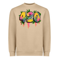 Mushroom 420 cannabis Heavyweight Sweatshirt - Artiststas