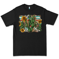 Black serape sunflowers cactus Premium Tee - AdoDesignShop