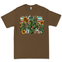 Cacao serape sunflowers cactus Premium Tee - AdoDesignShop
