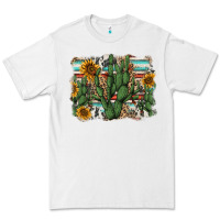 White serape sunflowers cactus Premium Tee - AdoDesignShop