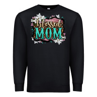 Black blessed mom Premium Sweatshirt - OliviaCreatesArt