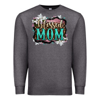 Charcoal Heather blessed mom Premium Sweatshirt - OliviaCreatesArt