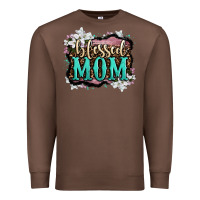 Chestnut blessed mom Premium Sweatshirt - OliviaCreatesArt