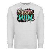 Dove Grey blessed mom Premium Sweatshirt - OliviaCreatesArt