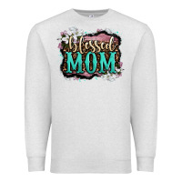 Oatmeal Heather blessed mom Premium Sweatshirt - OliviaCreatesArt