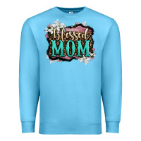 Ocean Blue blessed mom Premium Sweatshirt - OliviaCreatesArt