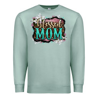 Seafoam blessed mom Premium Sweatshirt - OliviaCreatesArt