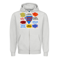 Dove Grey super dad Zipper Hoodie - TumblerDesignByShophia