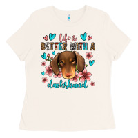 Bone life is better with a dachshund Ladies Tee - Jasminsmagicworld